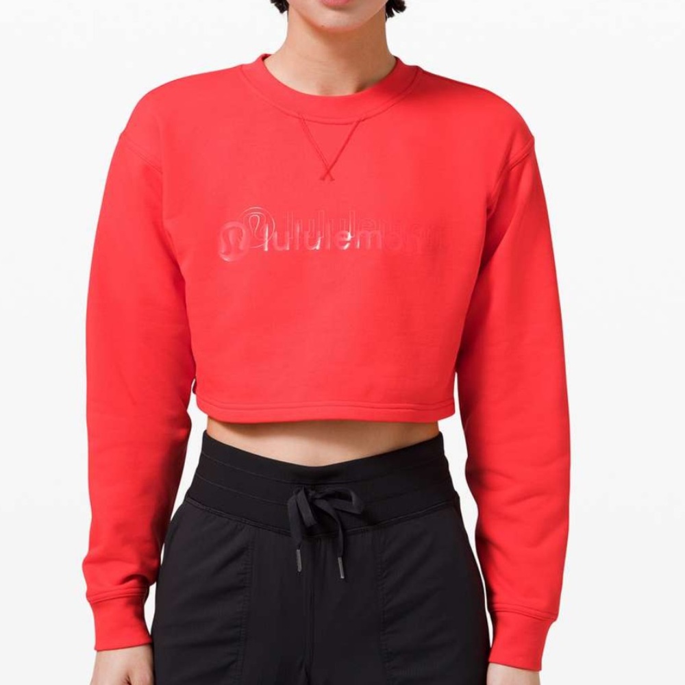 Lululemon Athletica Vibrant Red Cropped Pullover